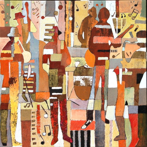 Jazz 2 van Claire Biette, Schilderij te koop op Singulart