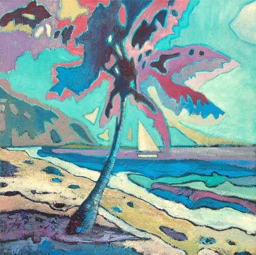 vers l'autre rive by Claire Biette, Painting for Sale on Singulart