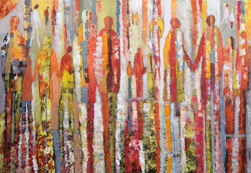 Peuple du partage by Claire Biette, Painting for Sale on Singulart