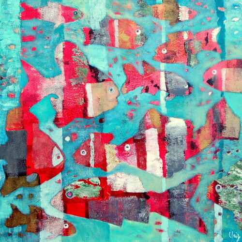 Ballet aquatique van Claire Biette, Schilderij te koop op Singulart