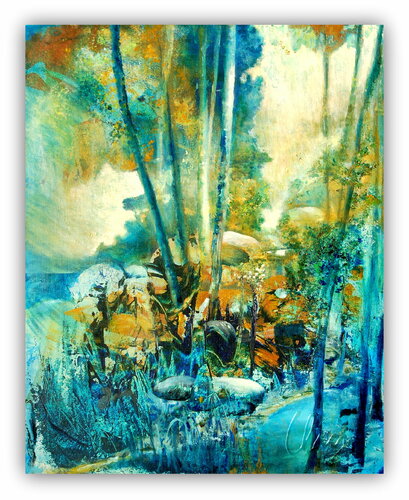 le sentier by Claire Biette, Painting for Sale on Singulart