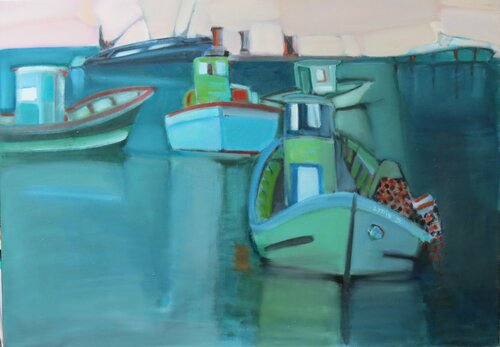 Au port di Lydie Delaigue, Pittura in vendita su Singulart