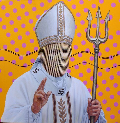 Habemus PapaTrump de Jose Gabaldon, Pintura a la venta en Singulart