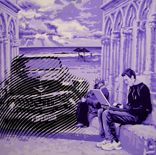 Paisajes urbanos 1 de Jose Gabaldon, Pintura a la venta en Singulart