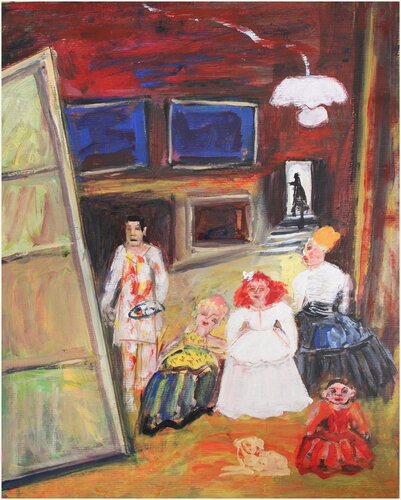 Les Ménines  ( d'aprés Velasquez ) van Victorine Follana, Schilderij te koop op Singulart