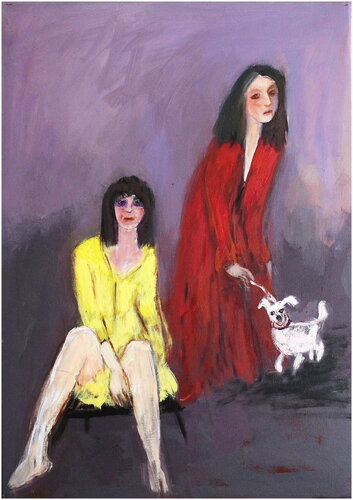 Le manteau rouge by Victorine Follana, 회화 for Sale on Singulart