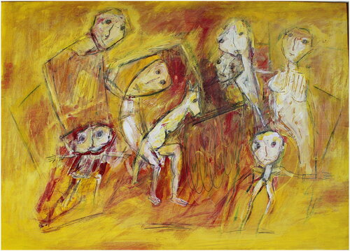 Réunion du clan by Victorine Follana, 회화 for Sale on Singulart