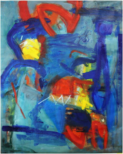 Bleu en tension par Victorine Follana, Peinture en vente sur Singulart