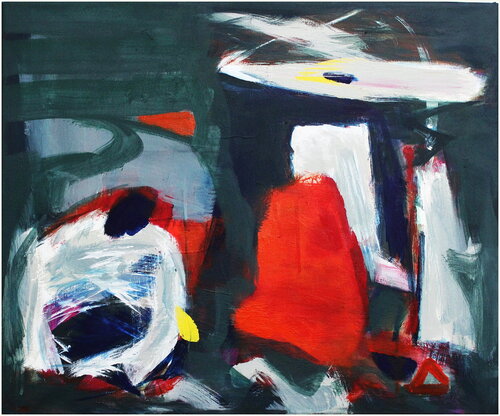 Dualité sur fond obscur by Victorine Follana, 絵画 for Sale on Singulart