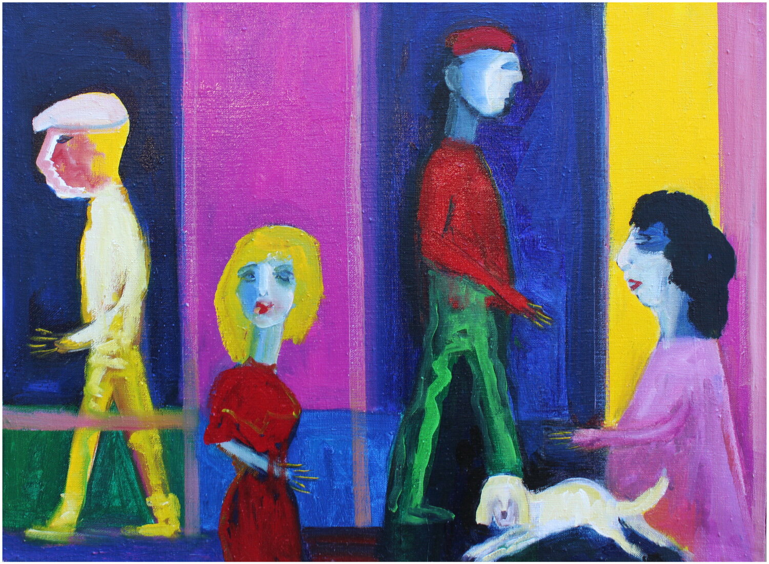 Les passants Victorine Follana Peinture originale à vendre