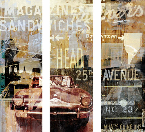 NEW YORK AVENUE I - 120x120cm Triptych Artwork is ready to hang von Sven Pfrommer, Fotografie kaufen auf Singulart