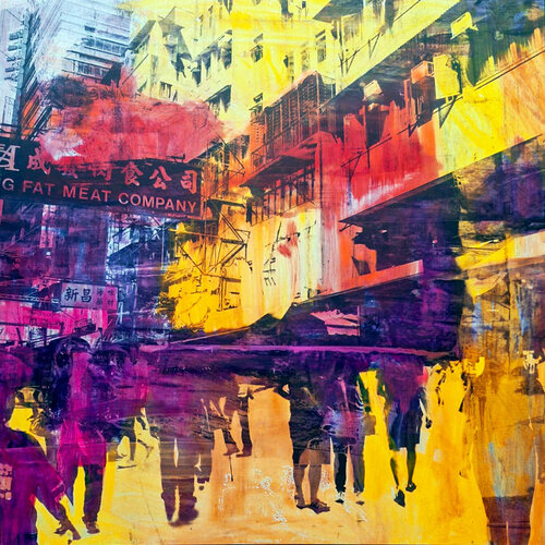 HONG KONG Convergence III von Sven Pfrommer, Malerei kaufen auf Singulart