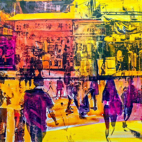 HONG KONG Convergence IX von Sven Pfrommer, Malerei kaufen auf Singulart