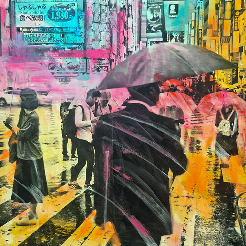 URBN City Mixed Media IX par Sven Pfrommer, Œuvre sur papier en vente sur Singulart