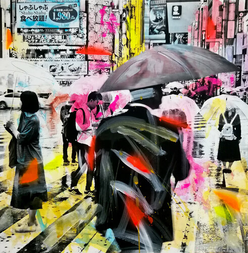 URBN City Mixed Media IX van Sven Pfrommer, Werk op papier te koop op Singulart