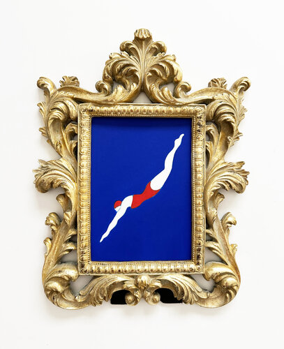 The Dive - in Ornate Gold Frame von Roberta Pinna, Malerei kaufen auf Singulart
