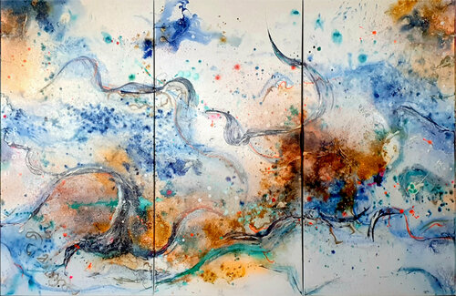 Blue Motion di Petra Heck, Pittura in vendita su Singulart