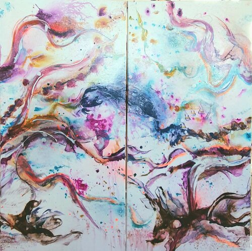 Panta Rhei - alles im Fluss - di Petra Heck, Pittura in vendita su Singulart