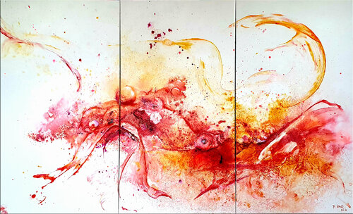 red feelings by Petra Heck, 油畫 for Sale on Singulart