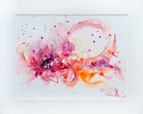 Dynamik in pink by Petra Heck, 종이 for Sale on Singulart