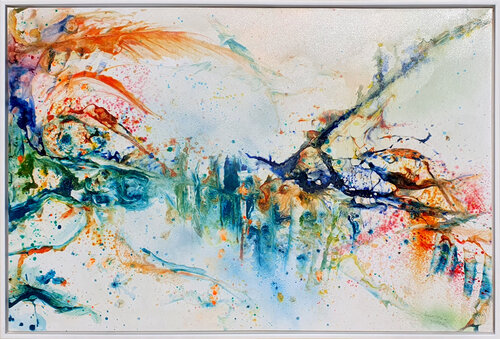 I see a fish by Petra Heck, 油畫 for Sale on Singulart