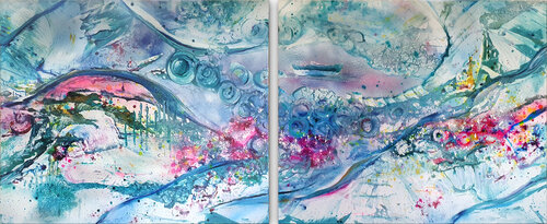 A trip into the blue di Petra Heck, Pittura in vendita su Singulart