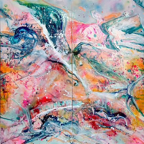 peach fuzz von Petra Heck, Malerei kaufen auf Singulart