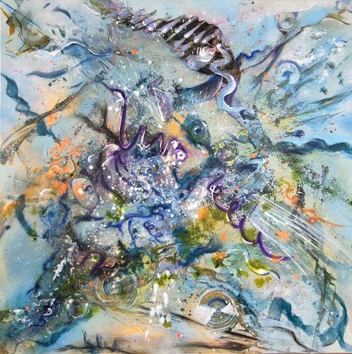 Deep down in the ozean di Petra Heck, Pittura in vendita su Singulart