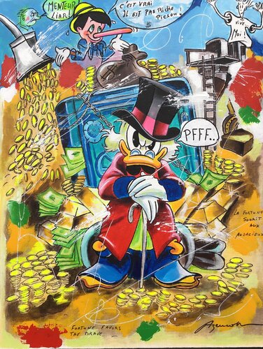 "La fortune sourit aux audacieux" - " Fortune favors the brave" - von Jean-Louis Azencott, Malerei kaufen auf Singulart