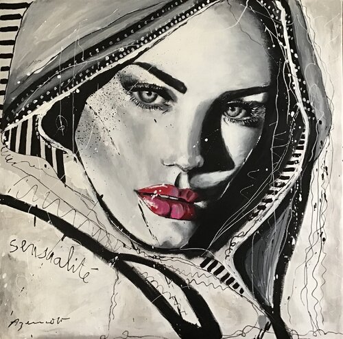 SENSUALITÉ par Jean-Louis Azencott, Peinture en vente sur Singulart