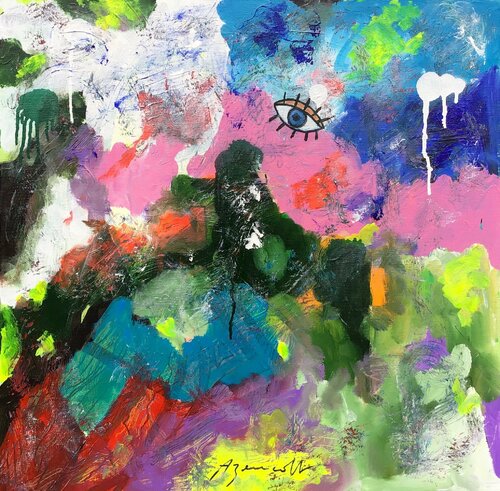 L'OEIL III par Jean-Louis Azencott, Peinture en vente sur Singulart