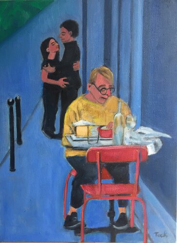 "Paris- Love is in the Air  " di JO Tuck, Pittura in vendita su Singulart