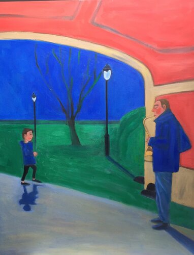 "New York Central Park- Boy Dancing A  Jig  " di JO Tuck, Pittura in vendita su Singulart