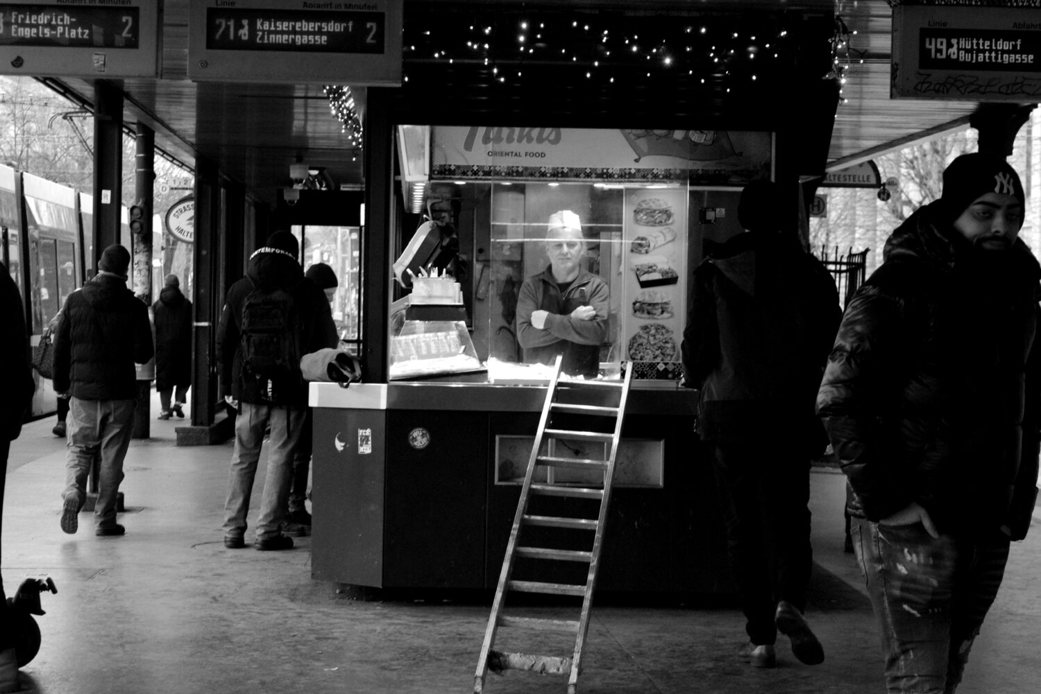 "Vienna   Bus Station-Midwinter" JO Tuck