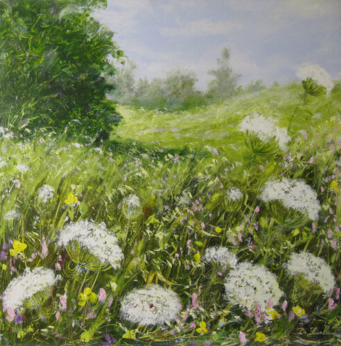 l'herbe aux vaches di Brigitte Di Scala, Pittura in vendita su Singulart