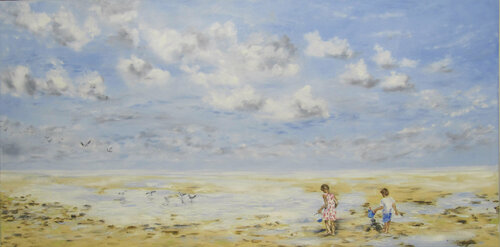 à marée basse by Brigitte Di Scala, Painting for Sale on Singulart