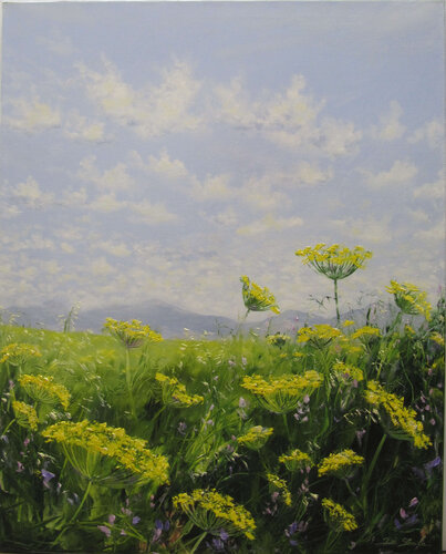 respirer la fleur de fenouil van Brigitte Di Scala, Schilderij te koop op Singulart