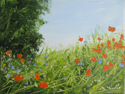 prairie sauvage di Brigitte Di Scala, Pittura in vendita su Singulart