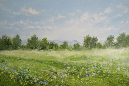un jour, en été di Brigitte Di Scala, Pittura in vendita su Singulart