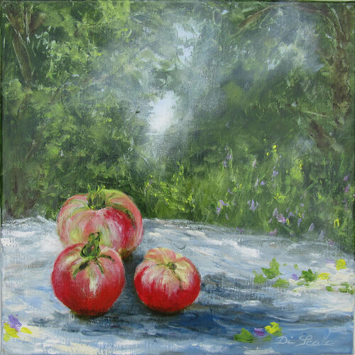 les tomates du jardin di Brigitte Di Scala, Pittura in vendita su Singulart