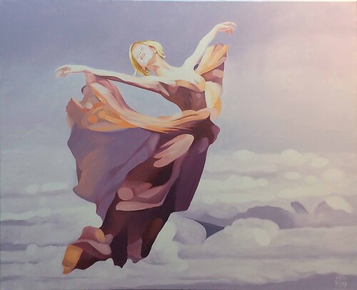 Si légère par Alain Rolland, Peinture en vente sur Singulart