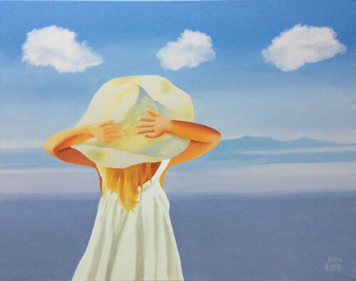 Hommage à Magritte par Alain Rolland, Peinture en vente sur Singulart