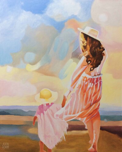 Promenade à la campagne by Alain Rolland, Painting for Sale on Singulart