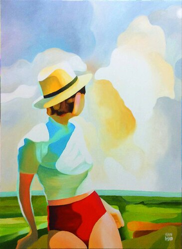 A la campagne par Alain Rolland, Peinture en vente sur Singulart