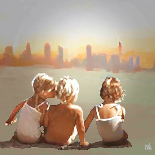 Les enfants de la ville par Alain Rolland, Peinture en vente sur Singulart