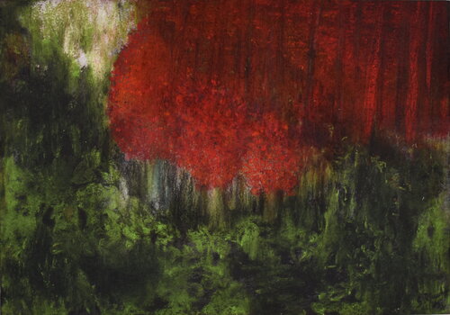 Les arbres rouges van Sylvia Rhud, Tekening te koop op Singulart