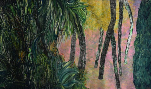 Portrait végétal - Jardin d'Hanbury by Sylvia Rhud, Drawing for Sale on Singulart