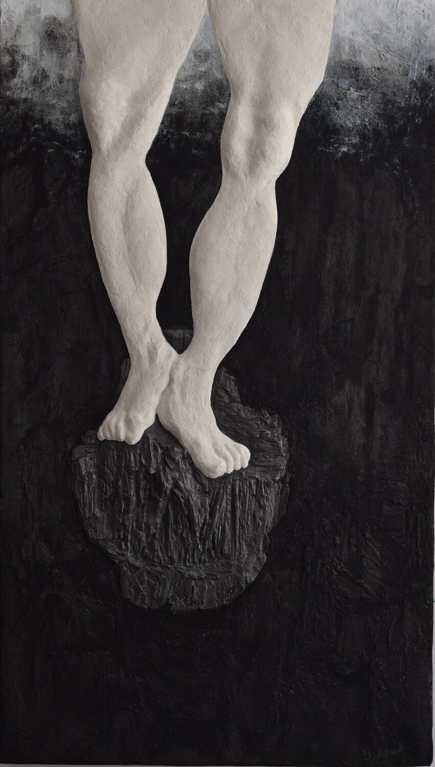 Colosse au pied d'argile IV - Bas-relief Sylvia Rhud