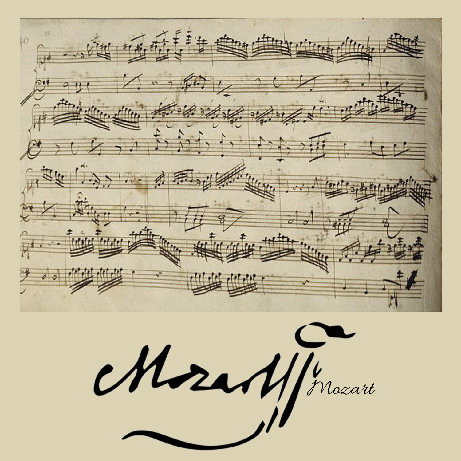 Wolfgang Amadeus Mozart Symphony Classical Music Hand Written Sheet