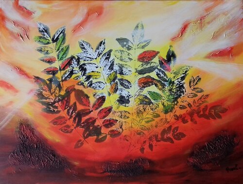 Red Autumn by ANVAL, Painting for Sale on Singulart